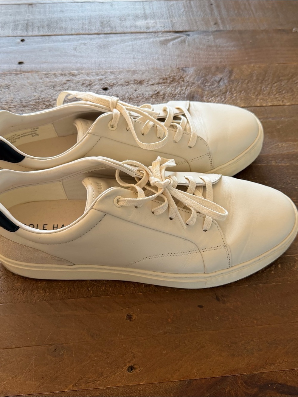 Cole Haan Grand series Men's Cream Leather Lace-Up Sneakers